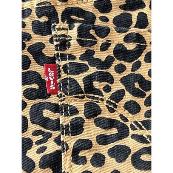 Levi's Girl's Leopard Pull on Cotton Print Jeggings Brown Black Size 14 - Picture 2 of 9